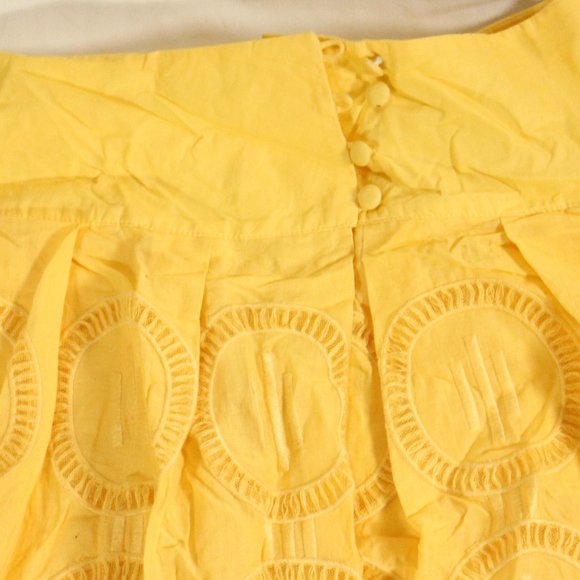Vtg NYGARD Collection Golden Yellow Pleated A-Line Skirt Sz 10 US - Picture 2 of 8